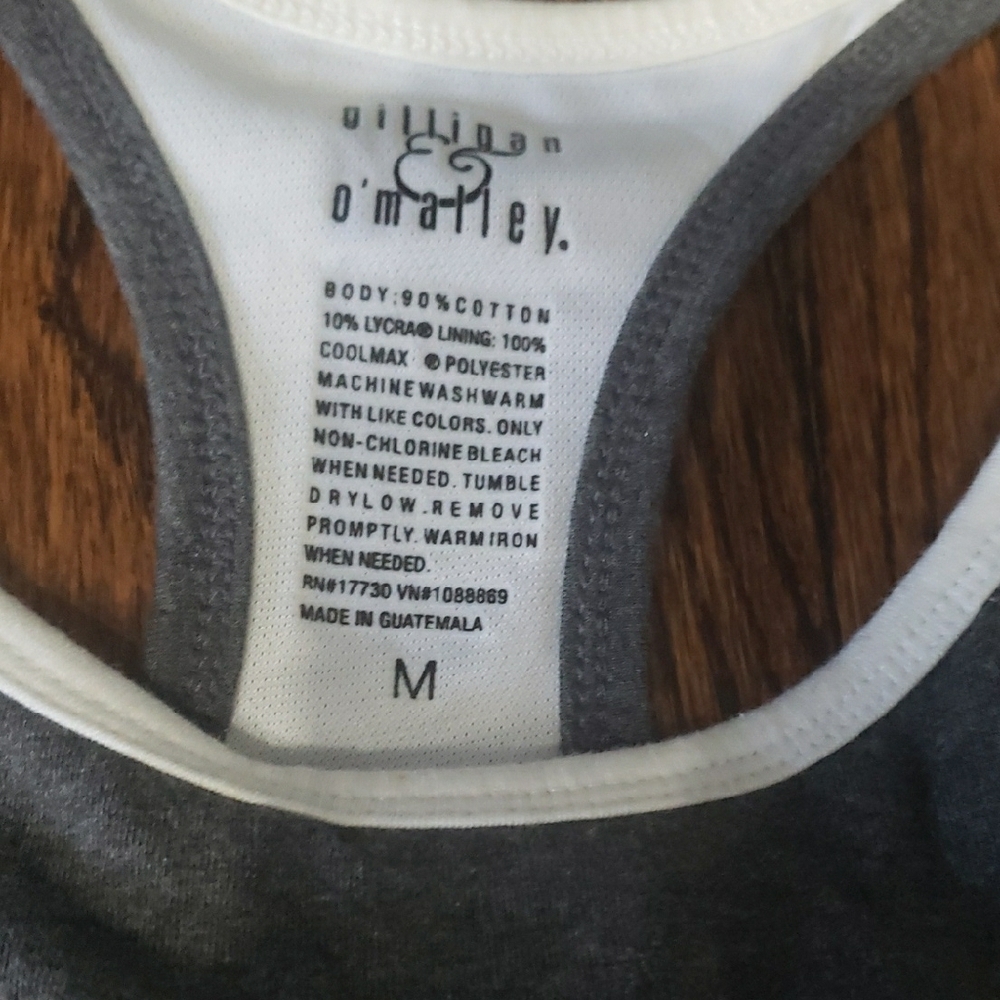 Gray and Black Racerback Sports Bras With Short - Picture 5 of 12
